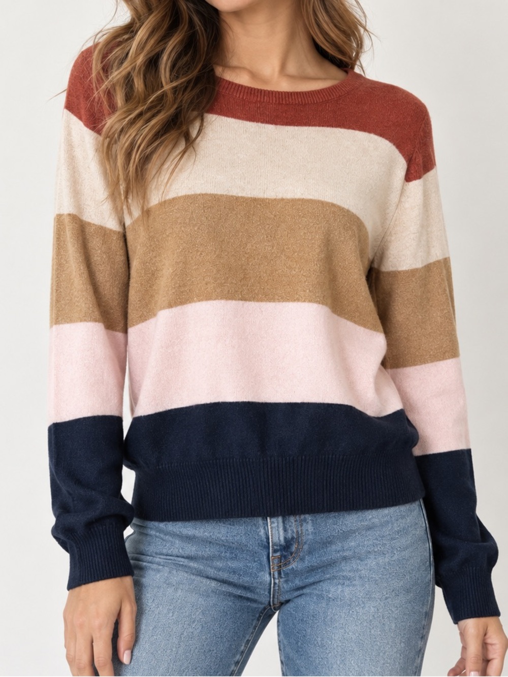 Birds of Paradis by Trovata Cashmere Blend Colorblock Striped Sweater